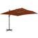 vidaXL Parasol de Jardin en Porte-À 300x300 cm Rouge Bordeaux 300cm