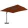 vidaXL Parasol de Jardin en Porte-À 300x300 cm Rouge Bordeaux 300cm