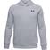 Under Armour Boy's Rival Cotton Hoodie - Mod Gray Light Heather/Black (1357591-011)