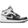 NIKE Air Jordan 1 Mid GS - Black/White/Light Smoke Grey