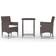 vidaXL 3058381 Lounge-Set, 1 Tisch einschl. 2 Stühle