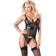 Cottelli Collection Mesh Bodystocking With Suspender Belt