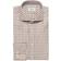 Stenströms Slimline Gingham Cut Away Shirt - Light Brown
