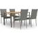 vidaXL 3072492 Juego de comedor de patio, 1 Mesa incl. 4 Sillas