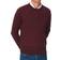 Morris Merino Cable O-Neck Sweater - Wine Red