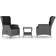 vidaXL 3060149 Loungesett, 1 Bord inkl. 2 Stolar