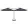 vidaXL Double Parasol with Steel Pole 600cm