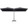 vidaXL Double Parasol with Steel Pole 600cm