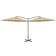 vidaXL Double Parasol with Steel Pole 290cm