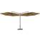 vidaXL Double Parasol with Steel Pole 290cm