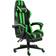 vidaXL Silla Gaming Con Reposapiés Cuero Sintético Negro Y Verde