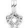 Pandora Linked Sister Hearts Split Dangle Charm - Silver/Transparent