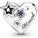 Pandora Thankful Heart & Stars Charm - Silver/Black/Blue