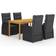 vidaXL 3067814 Set da pranzo per patio, 1 Tavolo incluso 4 Sedie