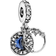 Pandora Night Sky Crescent Moon & Stars Dangle Charm - Silver/Blue/Transparent