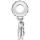 Pandora Night Sky Crescent Moon & Stars Dangle Charm - Silver/Blue/Transparent
