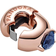 Pandora Heart Solitaire Clip Charm - Rose Gold/Blue