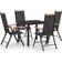 vidaXL 3070625 Ensemble repas de patio, 1 Table incluse 4 Chaises