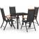 vidaXL 3070625 Matgrupp, 1 Bord inkl. 4 Stolar