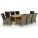 vidaXL 3067937 Matgrupp, 1 Bord inkl. 8 Stolar