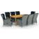 vidaXL 3067937 Matgrupp, 1 Bord inkl. 8 Stolar