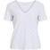 Vila Tressy Detail V-Neck S/S Top - White/Optical Snow