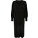 Only Robe en Maille Col en V Manches Longues Au-dessus Du Genou Noir