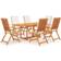 vidaXL 3059569 Ensemble repas de patio, 1 Table incluse 6 Chaises