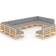 vidaXL 3077234 Loungesæt, borde inkl. 2 stole & 12 sofaer