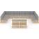 vidaXL 3077234 Loungesæt, borde inkl. 2 stole & 12 sofaer