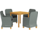 vidaXL 3067759 Essgruppe, 1 Tisch einschl. 4 Stühle