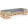 vidaXL 3077304 Loungeset, Bord inkl. 7 Soffor