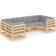 vidaXL 3077294 Loungeset, Bord inkl. 6 Soffor