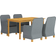 vidaXL 3067847 Essgruppe, 1 Tisch einschl. 4 Stühle