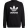 adidas Sudadera de Cuello Redondo con Logo Grande Tefoil en la Parte Delantera - Negro