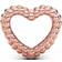 Pandora Beaded Open Heart Charm - Rose Gold