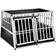 tectake Double Dog Cage with Slanted Back Wall without Partition