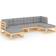 vidaXL 3077114 Loungesæt, borde inkl. 4 sofaer