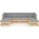 vidaXL 3077114 Loungesæt, borde inkl. 4 sofaer