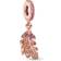 Pandora Oak Leaf Dangle Charm - Rose Gold/Multicolour