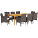 vidaXL 3067862 Essgruppe, 1 Tisch einschl. 8 Stühle
