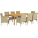 vidaXL 3067862 Essgruppe, 1 Tisch einschl. 8 Stühle