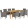 vidaXL 3067862 Essgruppe, 1 Tisch einschl. 8 Stühle