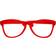 Vegaoo Giant Clown Glasses Red