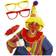 Vegaoo Giant Clown Glasses Red