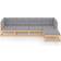 vidaXL 3076584 Loungeset, Bord inkl. 4 Soffor