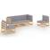 vidaXL 3076439 Loungeset, Bord inkl. 5 Soffor