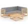vidaXL 3076599 Loungeset, 1 Bord inkl. 4 Soffor