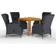 vidaXL 3067748 Ensemble repas de patio, 1 Table incluse 4 Chaises