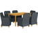 vidaXL 3067851 Matgrupp, 1 Bord inkl. 6 Stolar